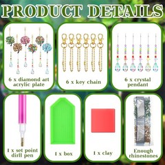 Diamond Painting Suncatchers 6 Pcs Tree of Life Double Sided DIY Kit Burbell