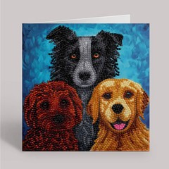 CraftBuddyUS CCK-A126: “Dog Portrait” Crystal Art Card 18x18cm