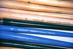 Art Paint Brushes Mixed Flats Artist Loft Grumbacher Royal Taklon Dana 41 Lot