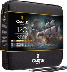 120 Coloring Pencils Set Soft Core Art Supplies Professional Zipper Case