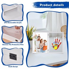 Family Handprint Kit with Picture Frame – DIY Hand Print Keepsake Gift for Pa…