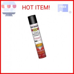 Rust-Oleum 334128 Stops Rust Turbo Spray Paint, 24 oz, Gloss Black