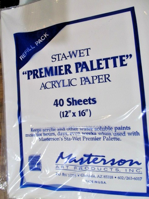 *Masterson Sta-Wet Premier Palette Acrylic Paper Refill 40 Sheets. 12″ X 16″ USA