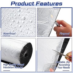 Zhengmy 10.8 Sqft 196 Mil Car Heat Sound Insulation Mat 10.8 Sqft, 20 x 79 Inch