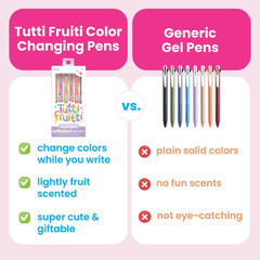Scented Tutti Fruitti Color Changing Gel Pens Set of 6-1.00Mm NIB, Color Changin