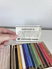 Vintage Eberhard Faber Nupastel Firm Pastel Color Sticks, Set of 12
