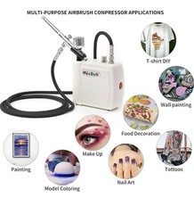 Meeden Airbrush Kit With Mini Compressor – White