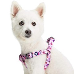 Blueberry Pet Step-In Dog Harness, Light Purple Floral, Small 16.5″-21.5″