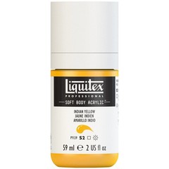 Professional Soft Body Acrylic Paint, 59ml (2-oz) Bottle, Indian Yellow