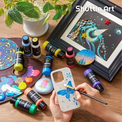 Shuttle Art Color Change Acrylic Paint Set, 2 Ounce (Pack of 16), Chameleon