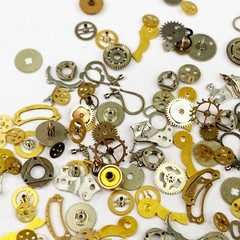 25 Unique Watch Gears Part Steampunk Lot Altered Art Movements Watchmaker Repair