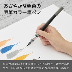 Pentel Color Fude Brush Pen Gray Art Brush Pen for Creative Writing and Drawing