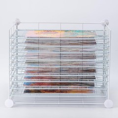 10 Shelf Art Drying Rack, Removable, Wall, Kids Art Organizer, Studio, Tabletop