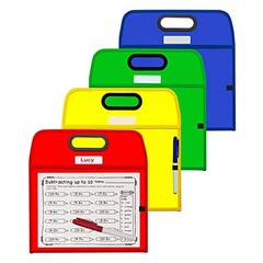 C-Line Portable Dry Erase Pockets Study Aid Assorted 10 x 13 Standard Functional