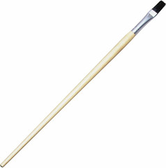 Charles Leonard Flat Tip Easel Paint Brushes with Long Handle, 0.50 Inch, Natura