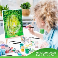 Detail Paint Brushes Set,15pcs Miniature Paint Brushes for Fine Detailing, Art