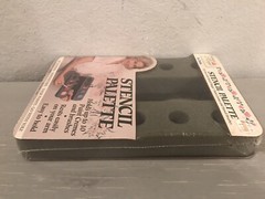 Stencil Palette by Delta-Holds 10 Paint Cremes and Brushes, NEW OLD STOCK