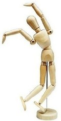 6 Pack 2″ Artists Wooden Jointed Mannequin Paint Draw Human Figure Dummy Model