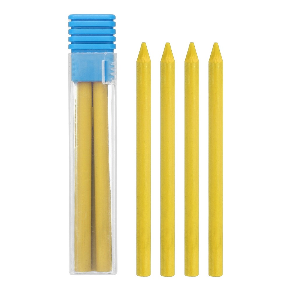 8Pcs 5.6mm 2B Carpenter Pencil Refill, Solid Dry Pencil Refill, Yellow