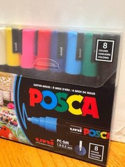 2x uni-ball POSCA PC-5M Water-Based Paint Markers (8 Pack) 1.8-2.5mm
