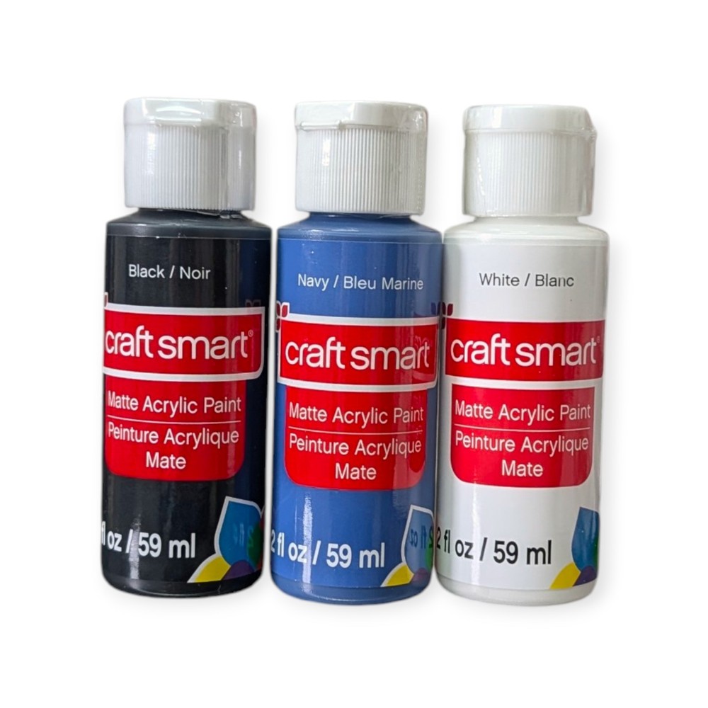 Red, White, and Blue Patriotic Acrylic Paint Set Bundle