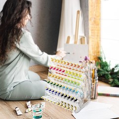 Acrylic Paint Storage Case for Bottles(2 Fl Oz), Craft Paint Storage Bottle Orga