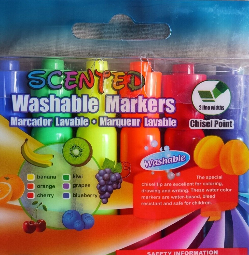 Markers,washable 8 colors scented markers,a great set of markers