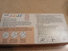 Uni Paint Markers PX-21 Fine Line Oil-Base Black Ink Pack of 12 New Old Stock
