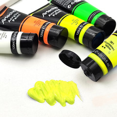 Glow in the Dark Paint, Neon Yellow Paint (120ml / 4.05oz) Tubes, Art Craft Pain