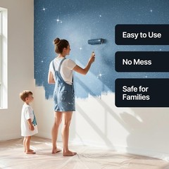 Non-Toxic Black Glitter for Paint – Fine Additive for Stunning Walls [100g]