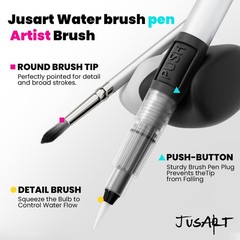 JusArt 50 Colors Watercolor Paint Set,Art Supplies with Metallic Color, Detai…