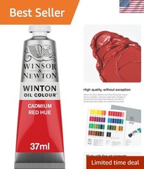High-Quality Winton Cadmium Red Oil Paint, 37ml – Satin Finish for Canvas