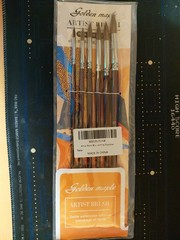 New Set Of 6 Golden Maple Artist Paint Brushes – Sable Watercolour Brushes Round