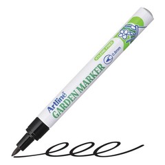 Shachihata Garden Marker, Waterproof, Permanent, 1 Count (Pack of 1), Black