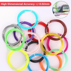 22 Colors 3D Pen PLA Filament Refills, 1.75mm High-Precision 3D Printing Pen Ref