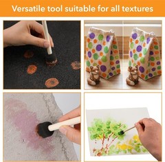50pk Foam Paint Brushes Assorted Sizes 0.35″ to 2″ Wood Handle Sponge Brush Set