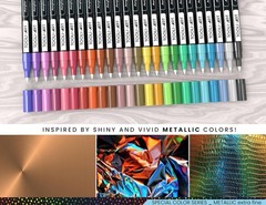 Metallic Acrylic Markers Set – Water-Based & Quick-Drying