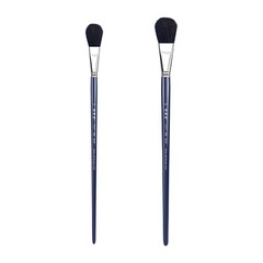 XDT#168 Watercolor Paint Brushes Round Tip Black Goat Hair Set 2Pc Filbert Style