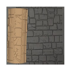 Cobblestone Clay Texture Roller 4 Inches art craft diorama STL Loot Factory Set2
