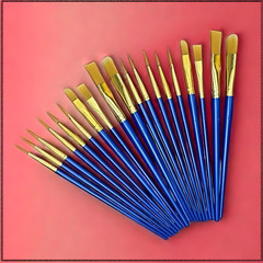 Paint Brushes Set, 2 Pack, 20 Pcs Round-Pointed Tip Nylon Hair Artist Acrylic