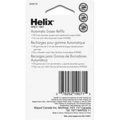 Helix Auto Eraser Refills – White Eraser Strips for Graphite – 30/PK – 19071