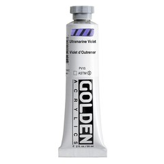 Heavy Body Acrylics by GOLDEN, Ultramarine Violet, 2 fl. oz. Tube, Profession…