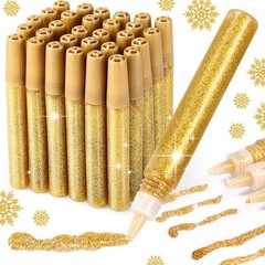Glitter Glue Pens 30 Pack Washable Markers for Crafts DIY Arts Projects Gold
