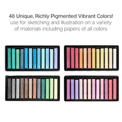 StudioColored Pastels Colored Square Chalk Piece 48