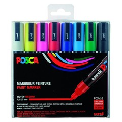 Marker Set of 8 Assorted Colors For Art School Rock Fabric Paint Pen PC