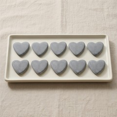 10 Pcs Polished Rocks Painting Supplies Heart Shape Natural Stones Shaped