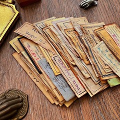 45PCS Coffee Stained Junk Journal Ephemera Vintage Decoupage Paper for Crafts