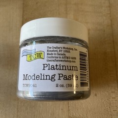 Crafter’s Workshop Modeling Paste,Marcasite Silver & Platinum, 2 of ea. 2 OzJar