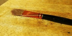 VINTAGE WINSOR & NEWTON INC, SERIES 618 ART BRUSH Sz 3/4 MADE IN U.S.A.