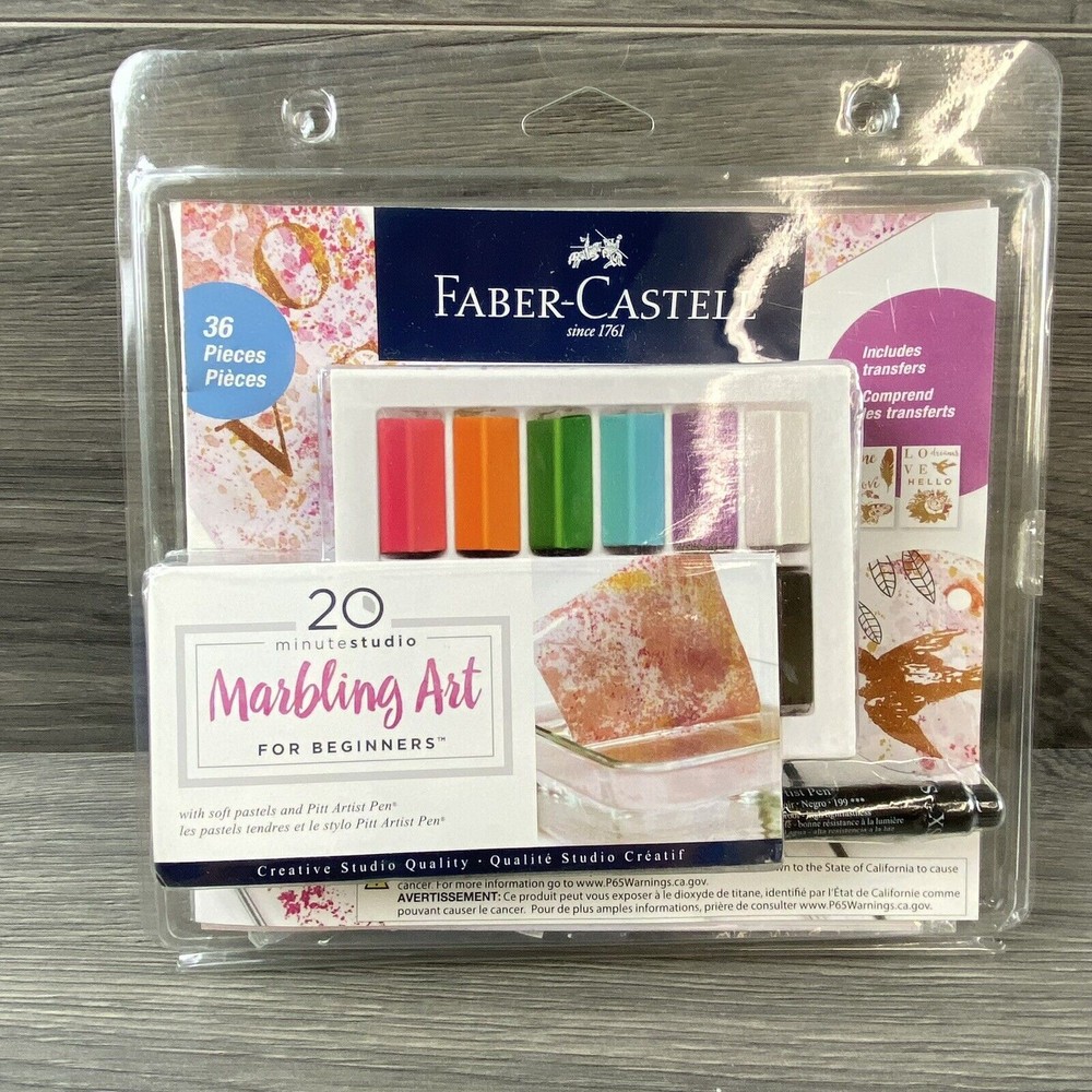 Faber-Castell 20 minute studio Marbling Art For Beginners 36 Pieces Crafts